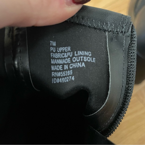 Express Faux Leather Block Heel Ankle Booties, Black, Size 7, EUC - Picture 15 of 16